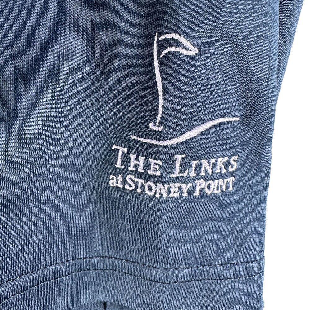 Page Tuttle Polo Shirt Mens XL‎ Stoney Point The Links Striped Golf Navy Blue - Picture 4 of 10